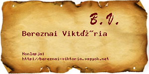 Bereznai Viktória névjegykártya