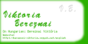 viktoria bereznai business card